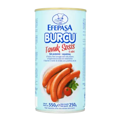 Efepasa Burcu Kippenvleesworsten met Melkeiwitten 6 Stuks