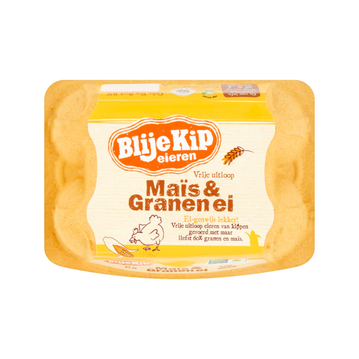 Blije Kip Eieren Vrije Uitloop Maïs & Granen Ei