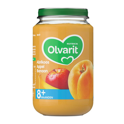 Olvarit Abrikoos appel banaan 8+ mnd