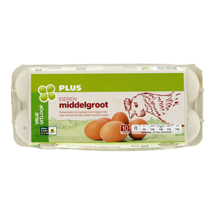 Huismerk Vrije uitloopeieren middel 10 stuks