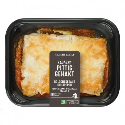 Huismerk Verse lasagne met pittig gehakt