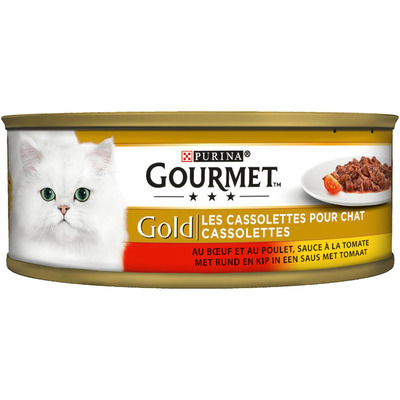 Gourmet Gold cassolettes met rund en kip