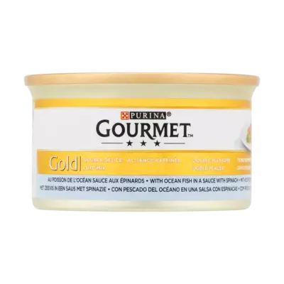 Gourmet Gold Luxe Mix met Zeevis in een Saus met Spinazie