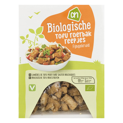 Huismerk Biologisch Tofu roerbakreepjes fijn gekruid