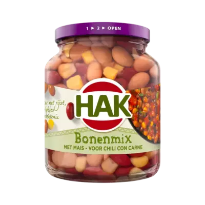 Hak Bonenmix met Mais voor Chili con Carne