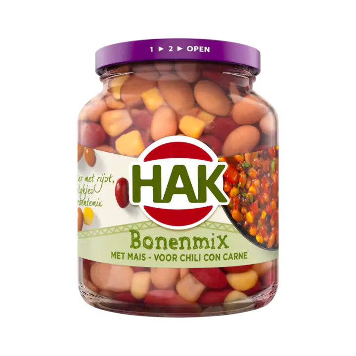 Hak Bonenmix met Mais voor Chili con Carne