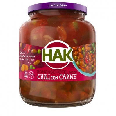 Hak Bonenschotel voor chili con carne