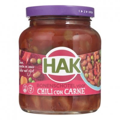 Hak Bonenschotel voor chili con carne