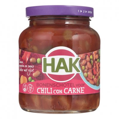 Hak Bonenschotel voor chili con carne