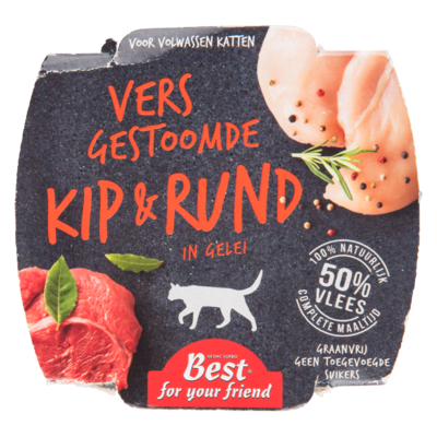 Best For Your Friend Kattenvoer kuipje kip-rund