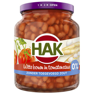 Hak Witte bonen in tomatensaus 0% zout