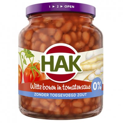 Hak Witte bonen in tomatensaus 0% zout