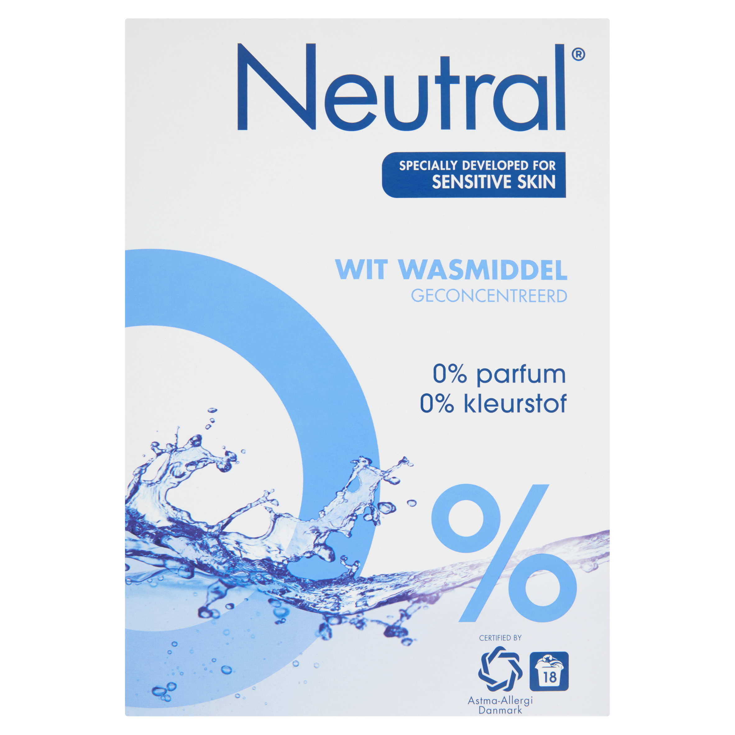Neutral Waspoeder Wit Parfumvrij 18 Wasbeurten
