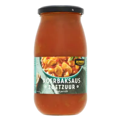 Huismerk Roerbaksaus Zoetzuur met Perzik