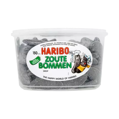 Haribo Zoute Bommen Drop 150 Stuks