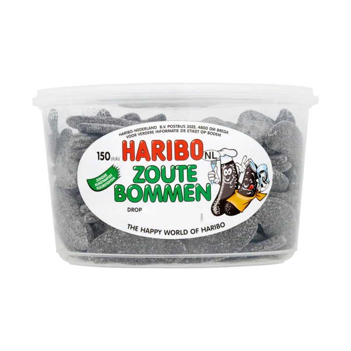 Haribo Zoute Bommen Drop 150 Stuks