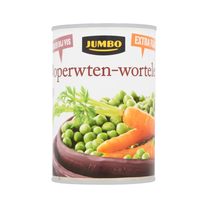 Huismerk Doperwten-Wortelen Extra Fijn