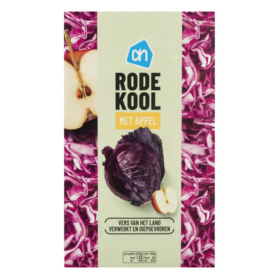 Huismerk Rodekool met appel deelblokjes