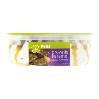 Huismerk Roomijs brownie-caramel