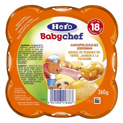 Hero Babychef aardappel-ham 18+