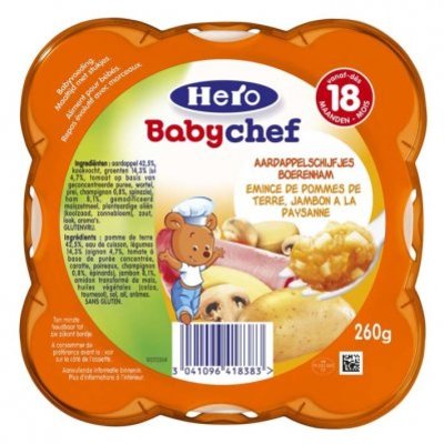Hero Babychef aardappel-ham 18+
