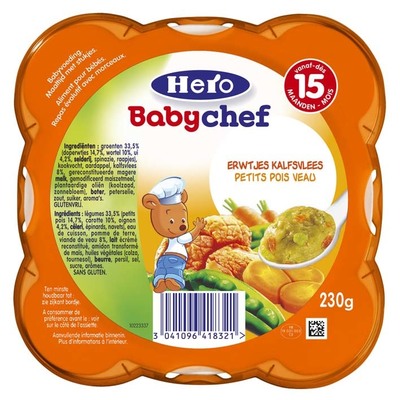 Hero Babychef erwtjes-kalf 15+