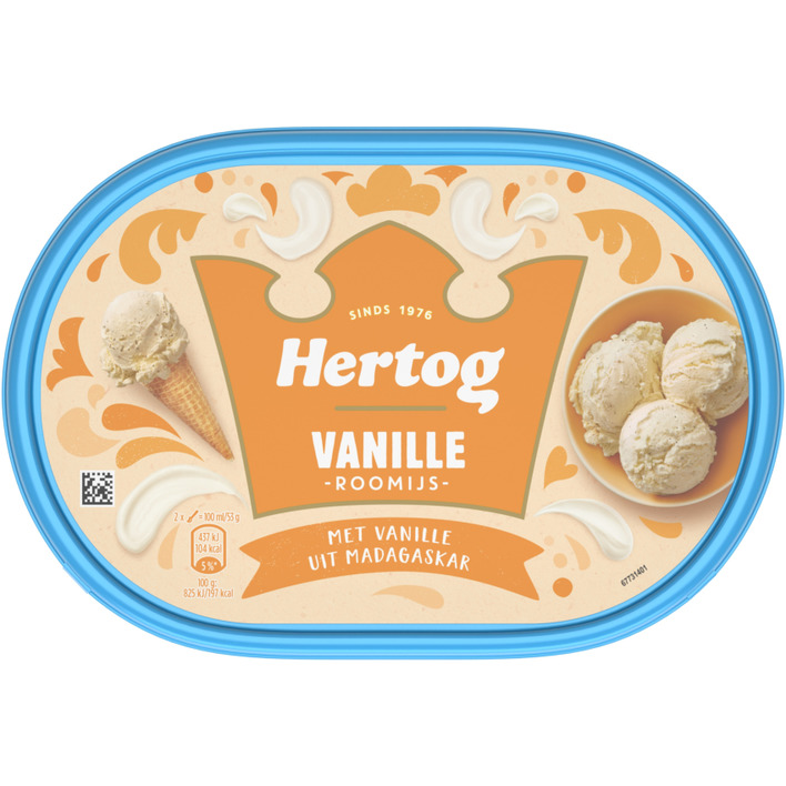 Hertog IJs romige vanille