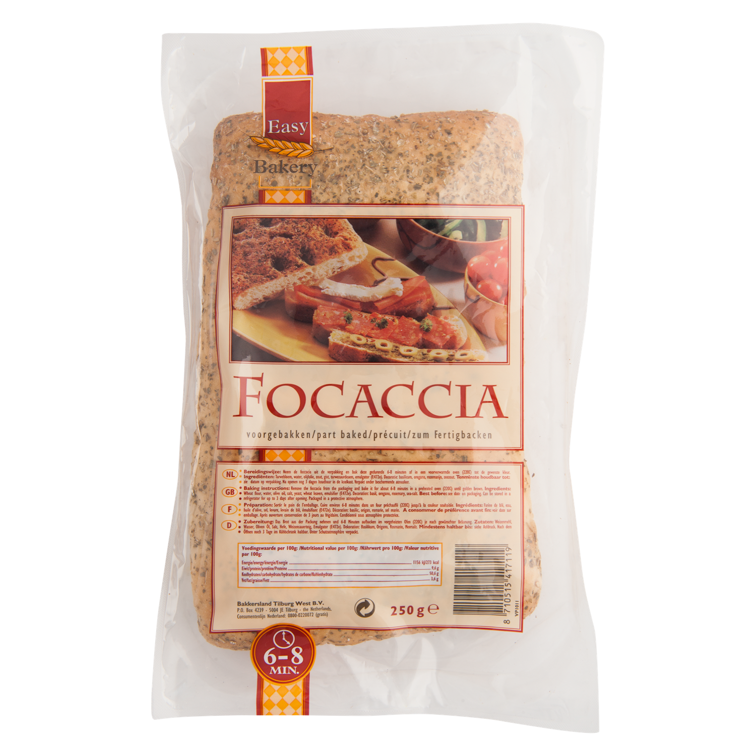 Easy Bakery Focaccia voorgebakken