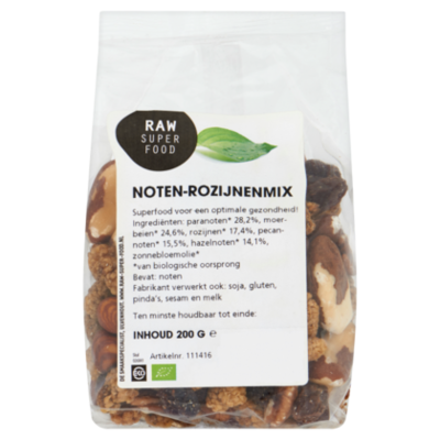 Raw Organic Food Noten- en Rozijnenmix bio