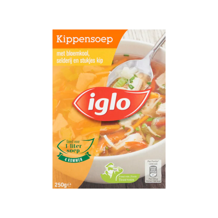 Iglo Kippensoep met Bloemkool, Selderij en Stukjes Kip