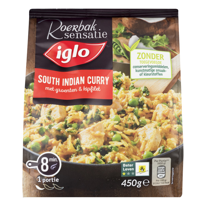 Iglo Roerbaksensatie South Indian curry