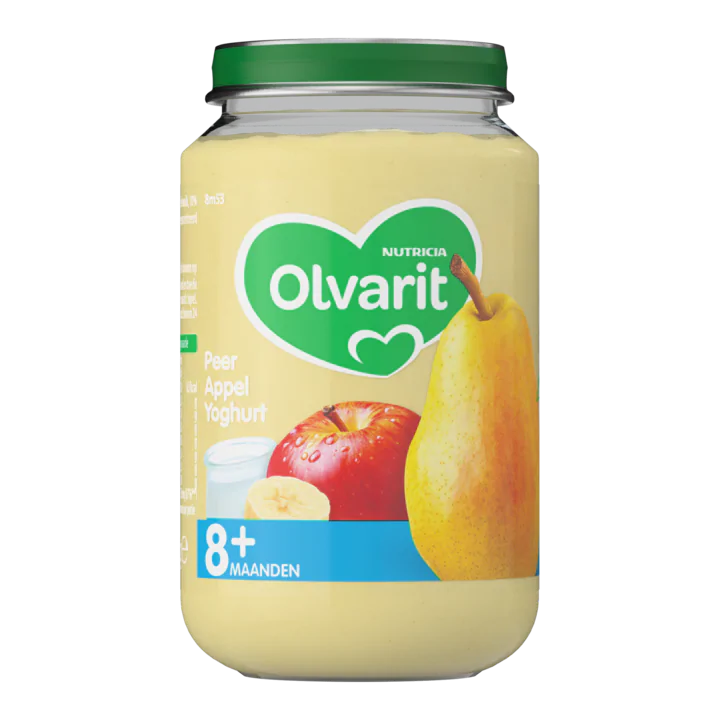 Olvarit Peer Appel Yoghurt 8+ Maanden
