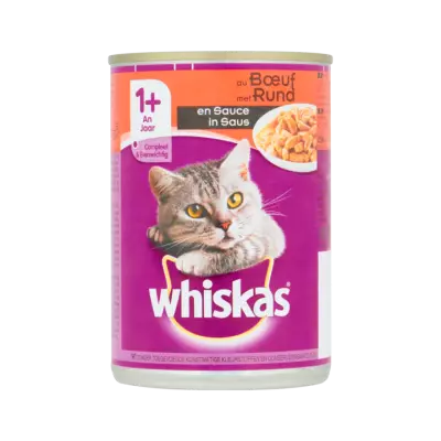 Whiskas Kattenvoer Nat Rund in Saus 1+ Jaar Blik
