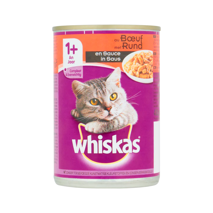 Whiskas Kattenvoer Nat Rund in Saus 1+ Jaar Blik