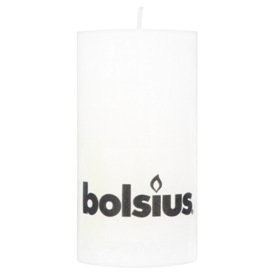Bolsius Stompkaars rustiek metallic zilver 8 cm