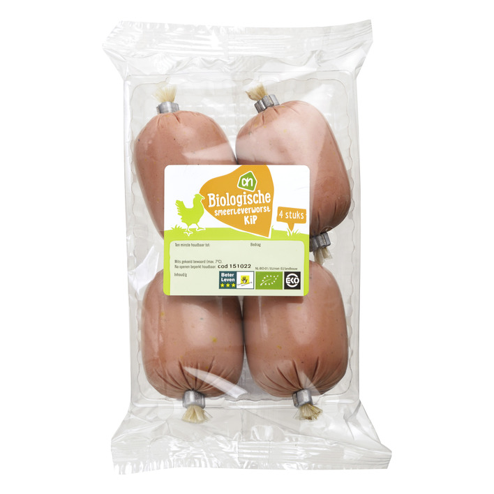 Huismerk Biologisch Kip leverworst bolletjes