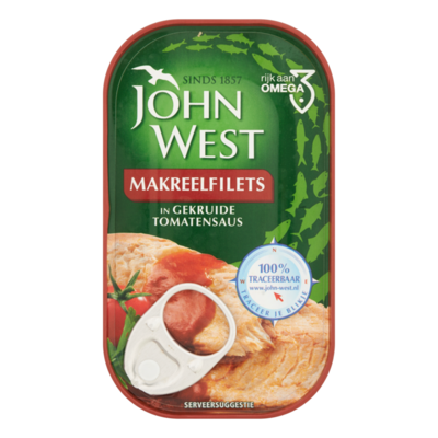 John West MSC Makreelfilets in Gekruide Tomatensaus