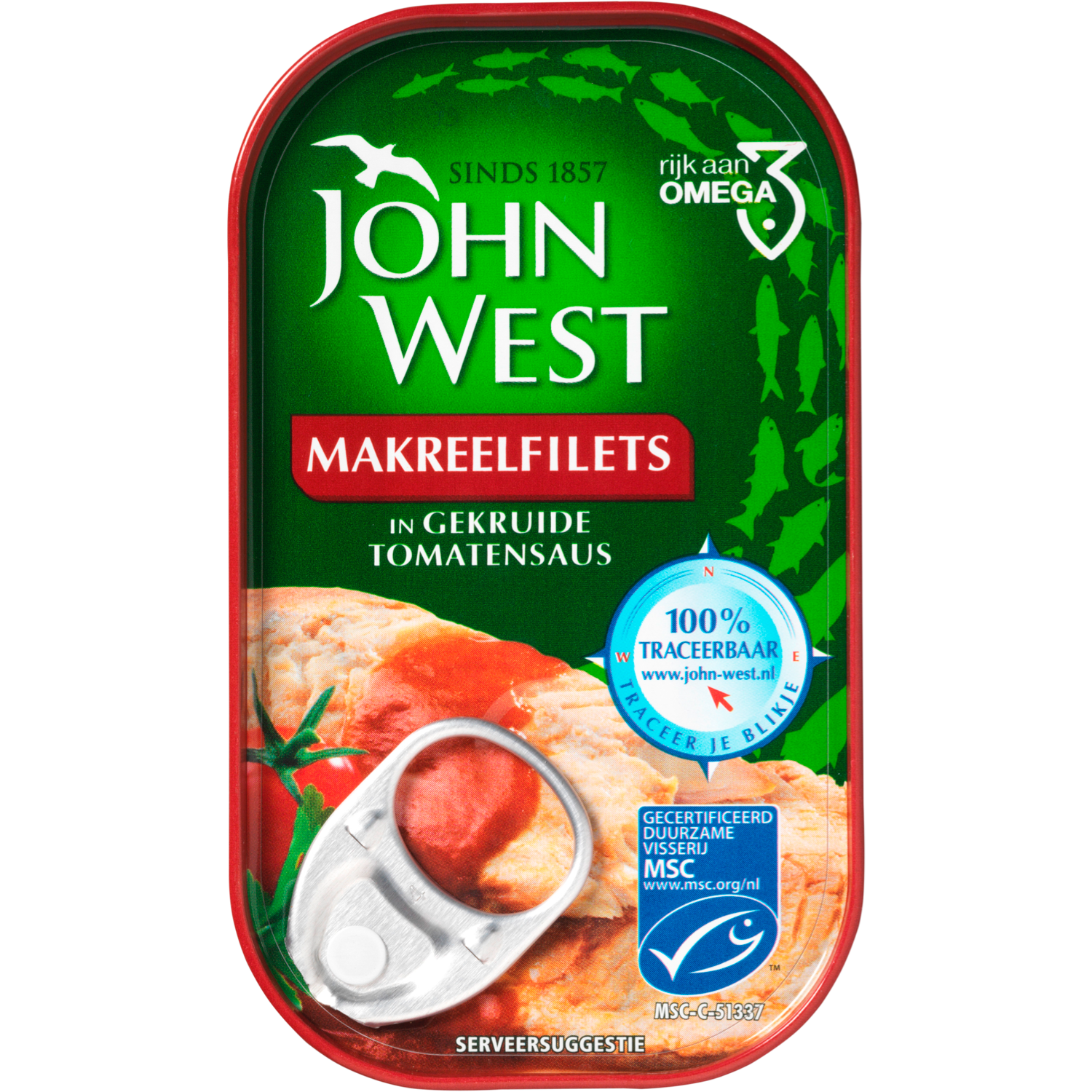 John West Makreelfilets in gekruide tomatensaus