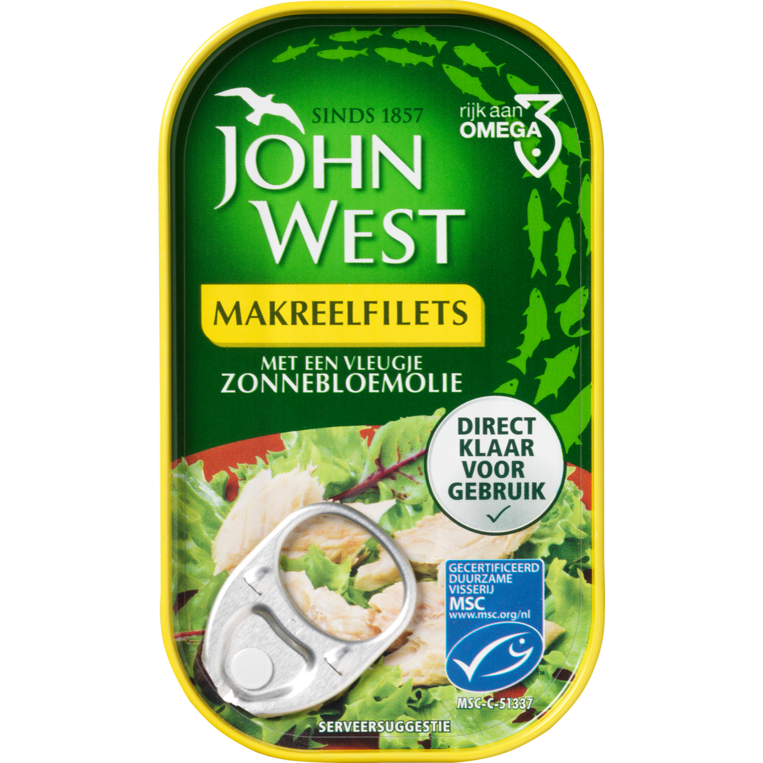 John West Makreelfilets in zonnebloemolie