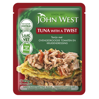 John West Tuna with a twist gedroogde tomaat