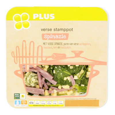 Huismerk Verse stamppot Spinazie
