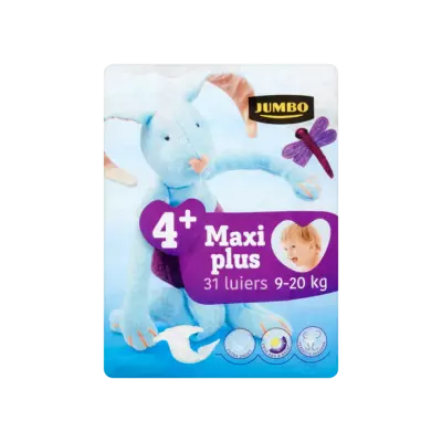 Huismerk 4+ Maxi Plus 9-20 kg 31 Luiers