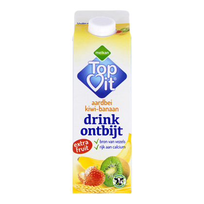 Huismerk Drinkontbijt fruit aardbei-kiwi-banaan