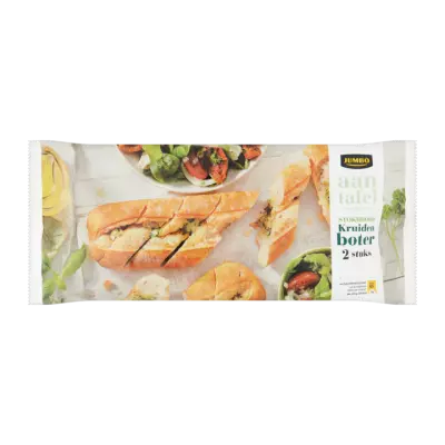 Huismerk aan Tafel met Stokbrood Kruidenboter