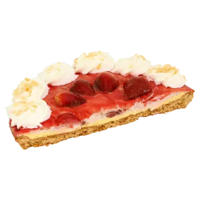 Huismerk Gebak en Banket Aardbeienbavaroisvlaai Half
