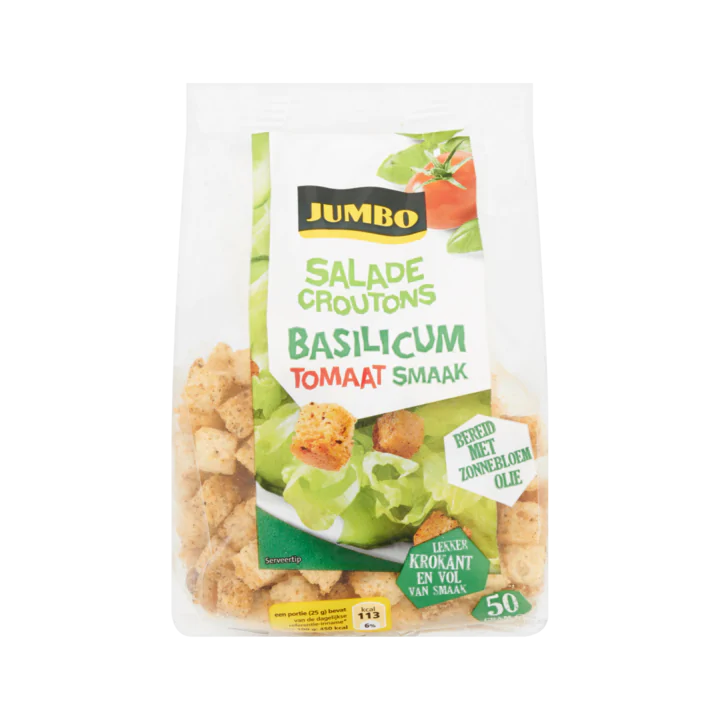 Huismerk Saladecroutons Basilicum Tomaat Smaak