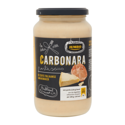 Huismerk Carbonara Pastasaus