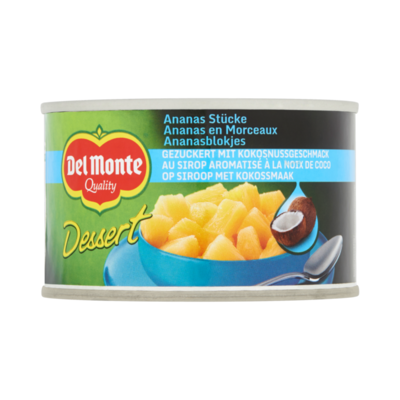 Del Monte Ananasblokjes op Siroop met Kokossmaak