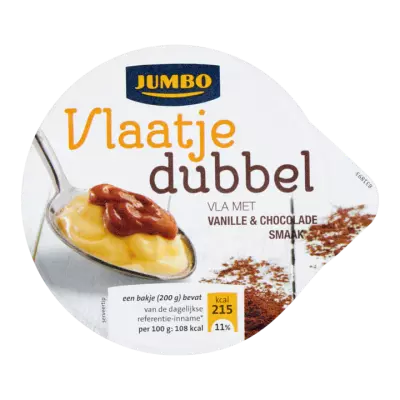 Huismerk Vlaatje Dubbel met Vanille & Chocolade Smaak