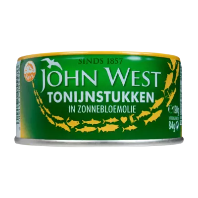 John West Tonijnstukken in Zonnebloemolie